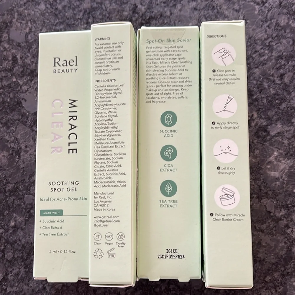 Rael Beauty Miracle Clear Soothing Spot Gel ideal for acne prone skin